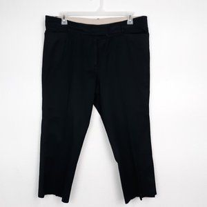 Venezia by Lane Bryant Women's Dress Pants Size 18 Black Cropped Slits Front PKT